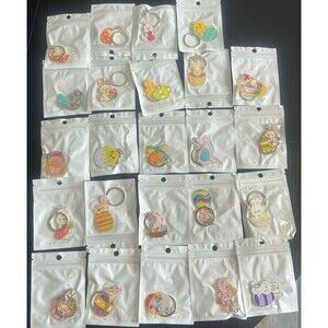 24 Easter, spring keychains